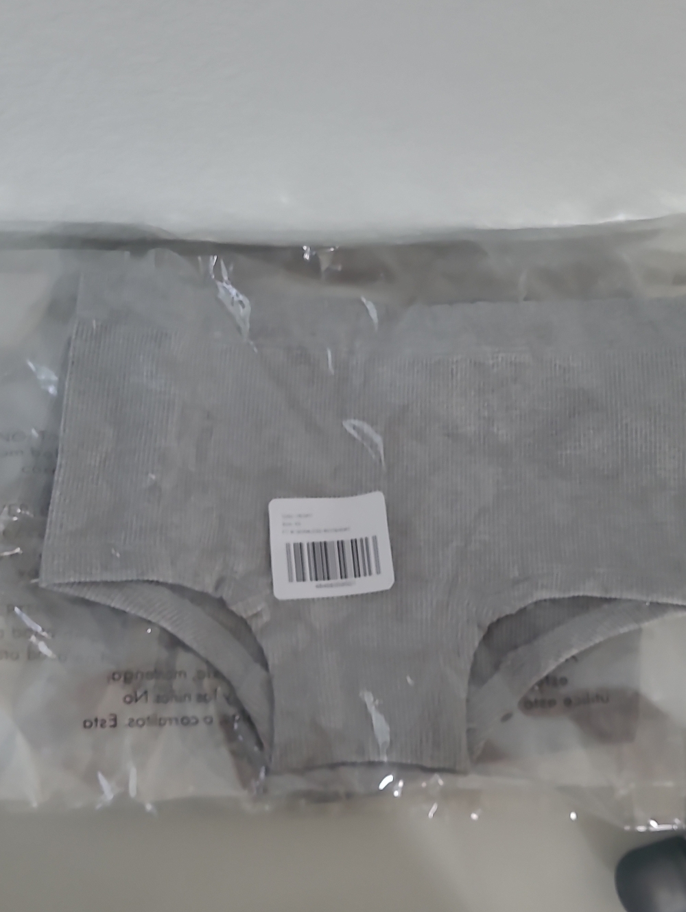 5 Seamless Ribbed Boyshort Underwear - Gray